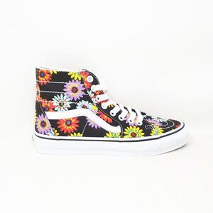 Vans Sk8-Hi Tapered Peace Floral Skate Platform Shoe Sneaker Black Womens US NEW